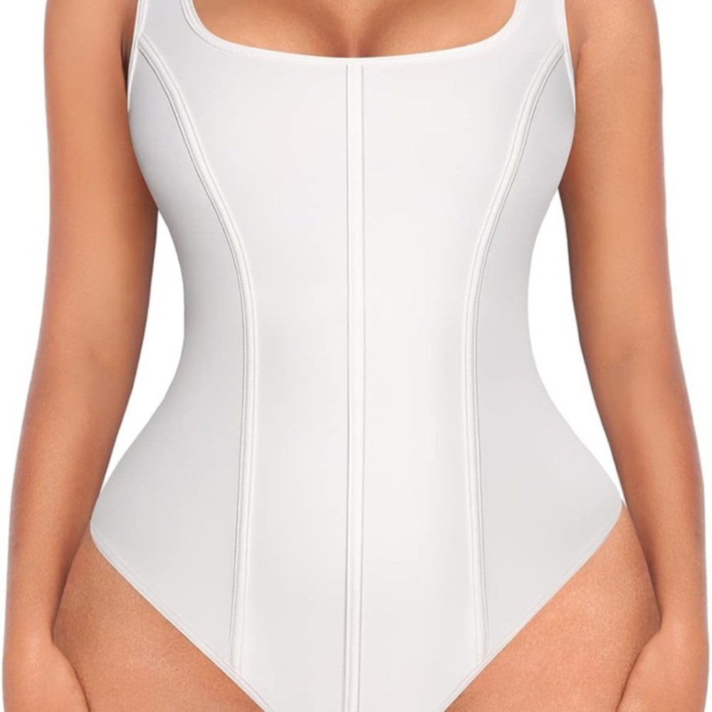 Bodysuit Elegant White One-Piece thong  white Bodysuit
